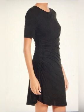 A.L.C. Sally ruched mini black dress